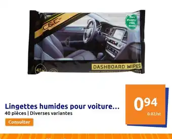 Lingettes humides pour voiture