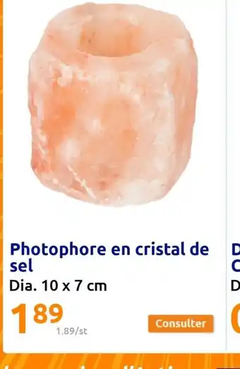 Photophore en cristal de sel