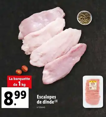 Lidl Escalopes de dinde offre
