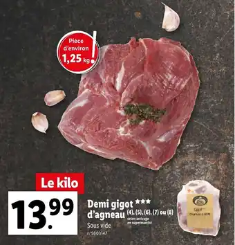 Lidl Demi Gigot d'agneau offre