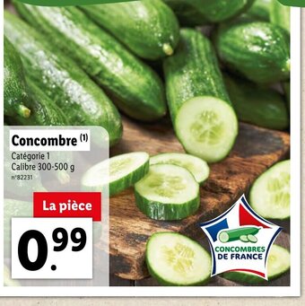Lidl Concombre offre