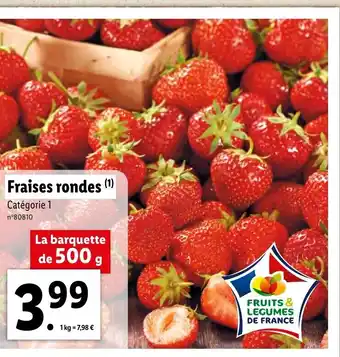 Lidl Fraises rondes offre