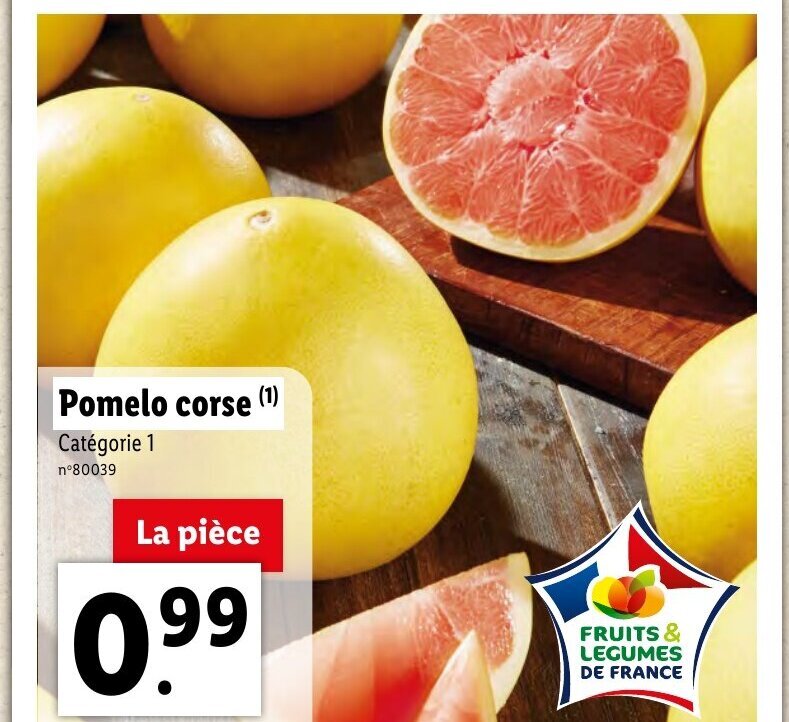 Promo Pomelo corse chez Lidl
