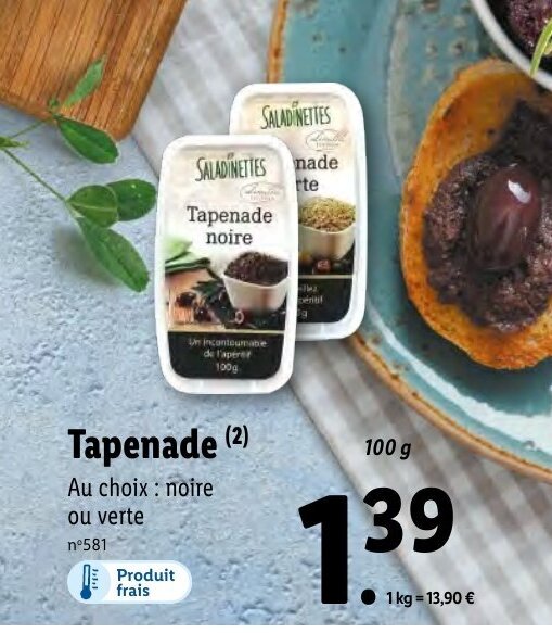Promo Tapenade chez Lidl