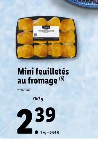 Lidl Mini feuilletes au fromage offre