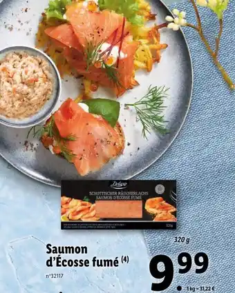 Lidl Saumon d'ecosse fume offre