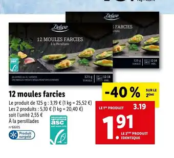 Lidl 12 moules farcies offre
