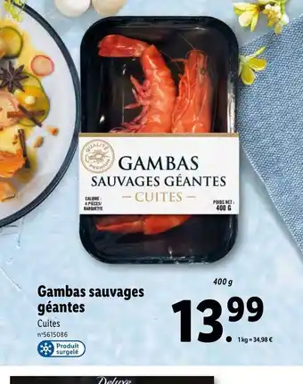 Lidl Gambas sauvages geantes offre