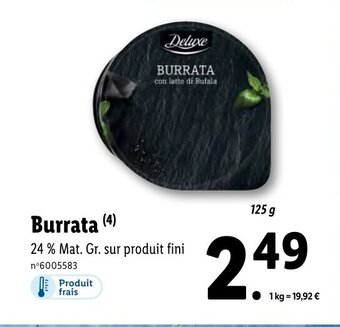 Lidl Burrata offre