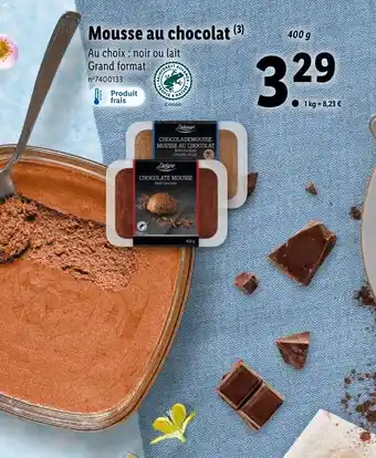 Lidl Mousse au chocolat offre