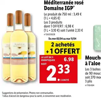 Lidl Mediterranee rose domaine IGP offre