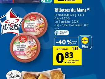 Lidl Rillettes du mans offre