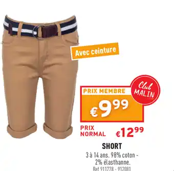 Trafic Short offre
