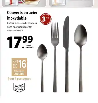Lidl Couverts en acier inoxydable offre