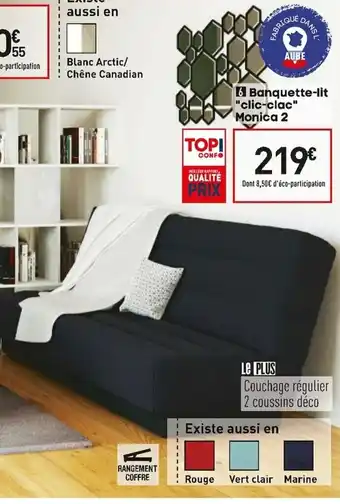 Conforama Banquette-lit "clic-clac" monica 2 offre