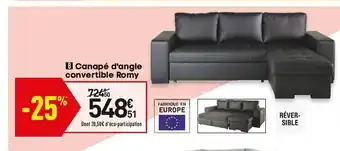 Conforama Canapé d'angle convertible romy offre