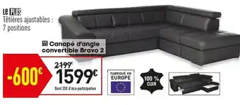 Conforama Canapé d'angle convertible bravo 2 offre