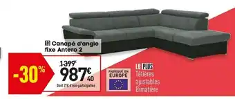 Conforama Canapé d'angle fixe antero 2 offre