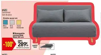 Conforama Banquette convertible niels 140 cm offre