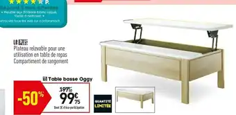 Conforama Table basse oggy offre