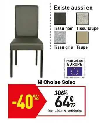 Conforama Chaise salsa offre