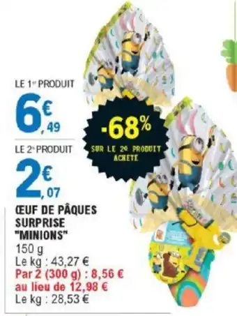 E.Leclerc œufs De Pâques surprise Minions offre