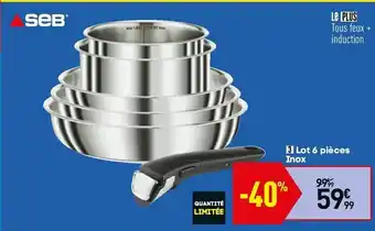 Conforama Lot 6 pièces inox offre