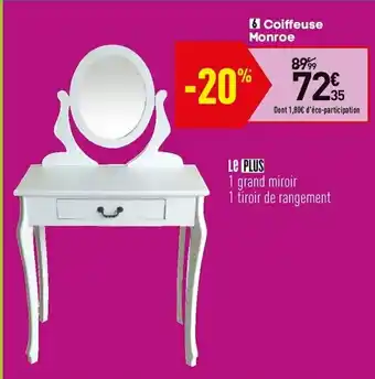 Conforama Coiffeuse monroe offre