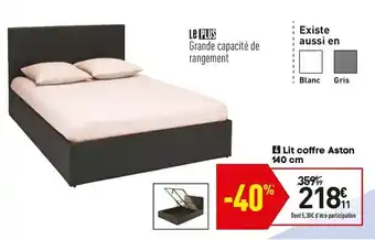 Conforama Lit coffre aston 140 cm offre