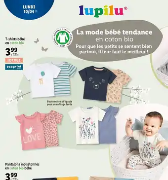Lidl T-shirts bebe offre