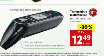Lidl Thermometre multifonction offre