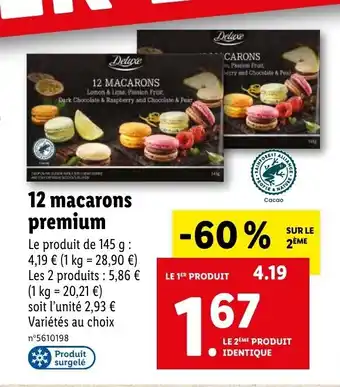 12 macarons premium