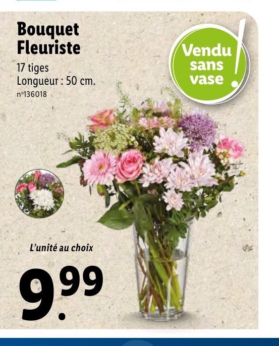 Promo Bouquet fleuriste chez Lidl