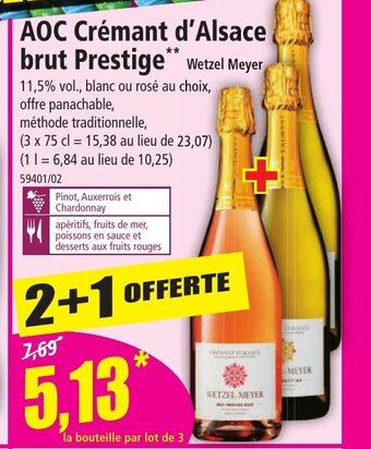 Norma AOC cremant d'alsace brut prestige offre