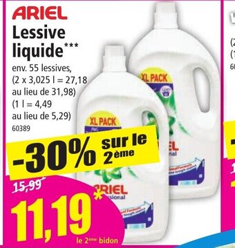 Norma Ariel lessive liquide offre