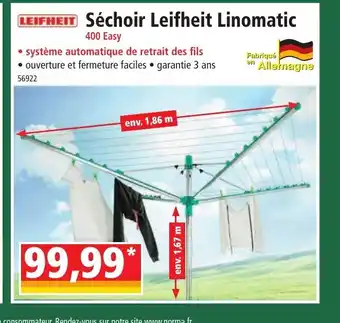 Norma Séchoir Leifheit Linomatic offre