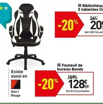Conforama Fauteuil de bureau bundy offre