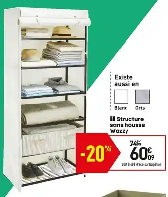 Conforama Structure sans housse wazzy offre