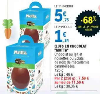 E.Leclerc Œufs en Chocolat Motta offre