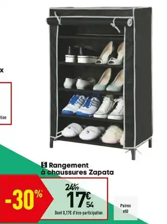 Conforama Rangement à chaussures zapata offre