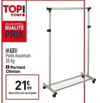 Conforama Portant clinton offre