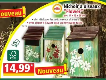 Nichoir A Oiseaux "Flower"