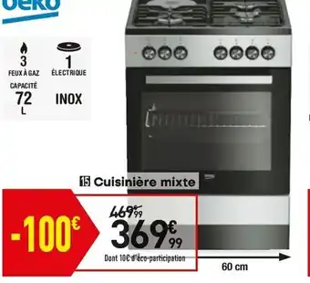 Conforama Cuisinière mixte offre