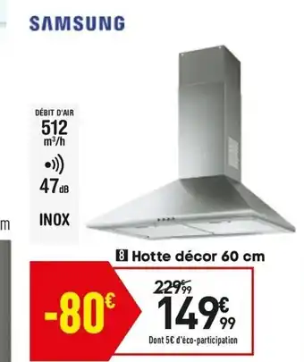 Hotte décor 60 cm