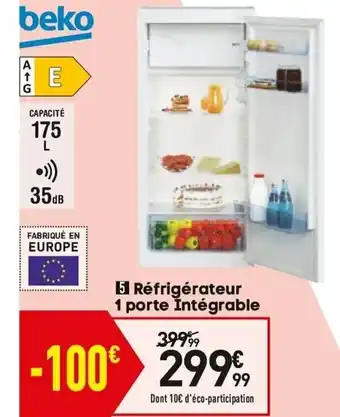 Conforama Réfriérateur 1 porte intégrable offre