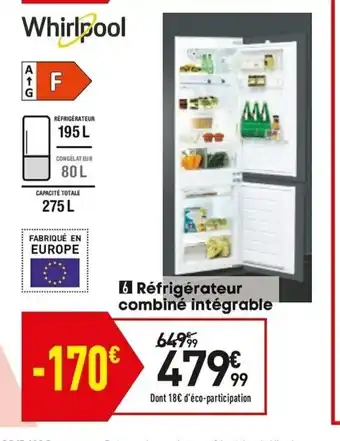 Conforama Réfrigérateur combiné intégrable offre
