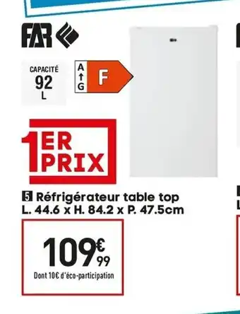 Conforama Réfrigérateur table top offre