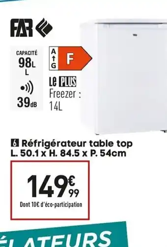 Réfrigérateur table top