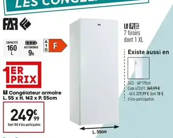 Conforama Congélateur armoire offre