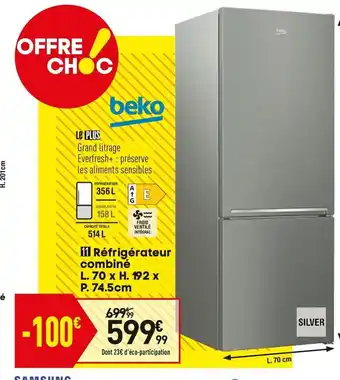 Conforama Réfrigérateur combiné offre